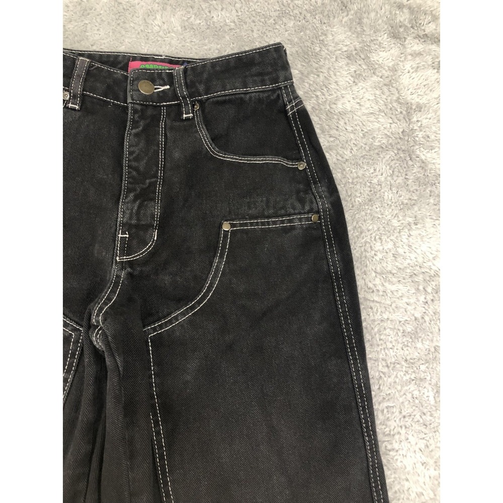 Empyre Jeans Womens 0 (25x29.5) Black Y2K Straight - Picture 4 of 16